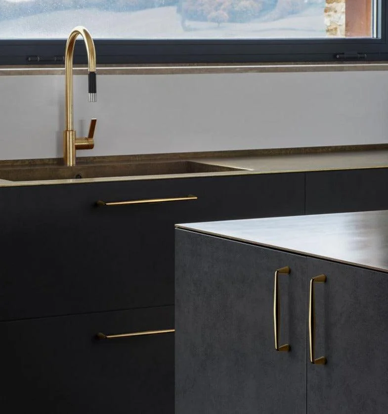 Polished Gold Cabinet and Drawer Handles -Bathlova