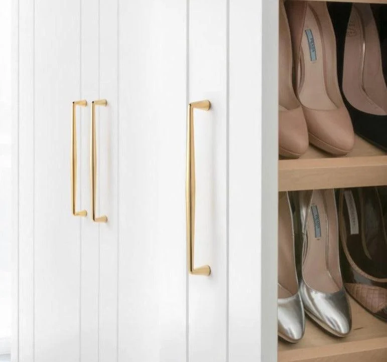 Polished Gold Cabinet and Drawer Handles -Bathlova