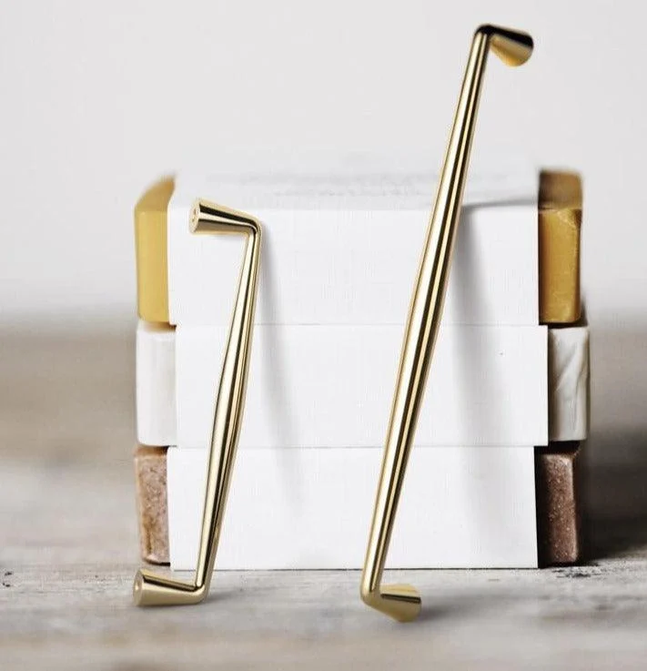 Polished Gold Cabinet and Drawer Handles -Bathlova