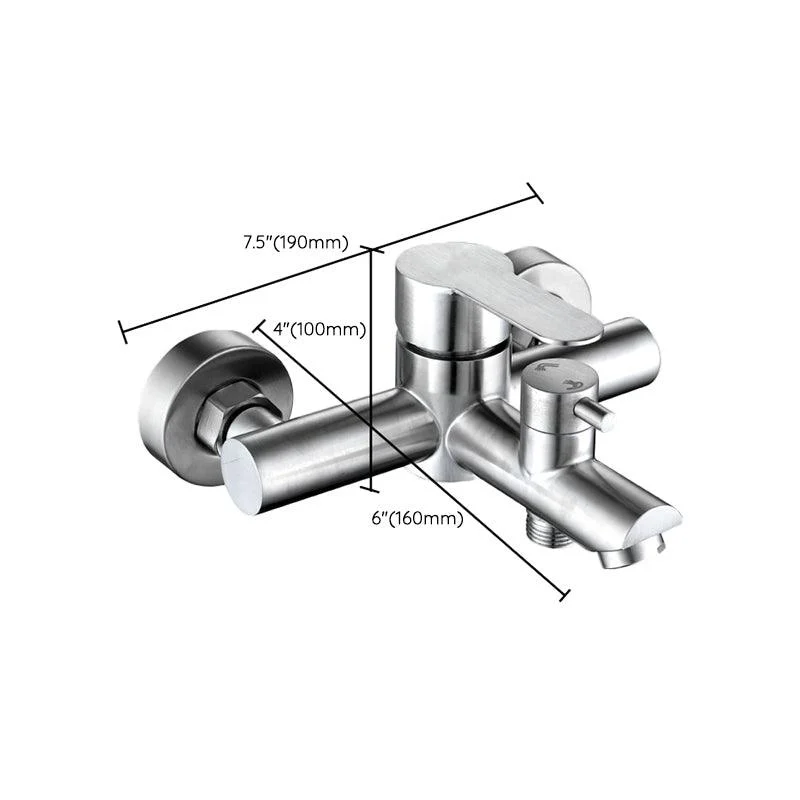 Popular Tub Filler Trim 304 Stainless Steel Wall Mounted Tub Filler -Bathlova