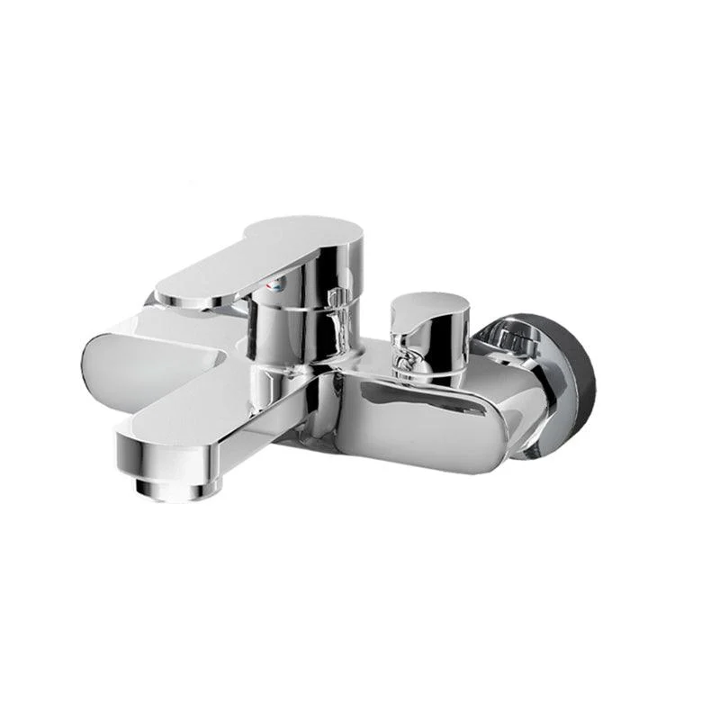 Popular Wall Mount Tub Tap Fixed Lever Handle Bath Filler Trim -Bathlova