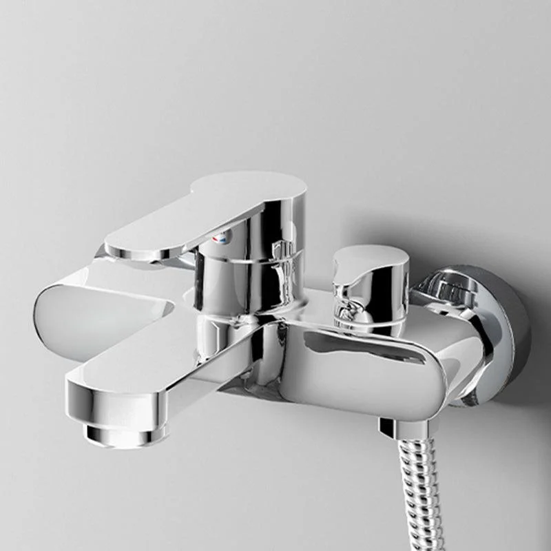 Popular Wall Mount Tub Tap Fixed Lever Handle Bath Filler Trim -Bathlova