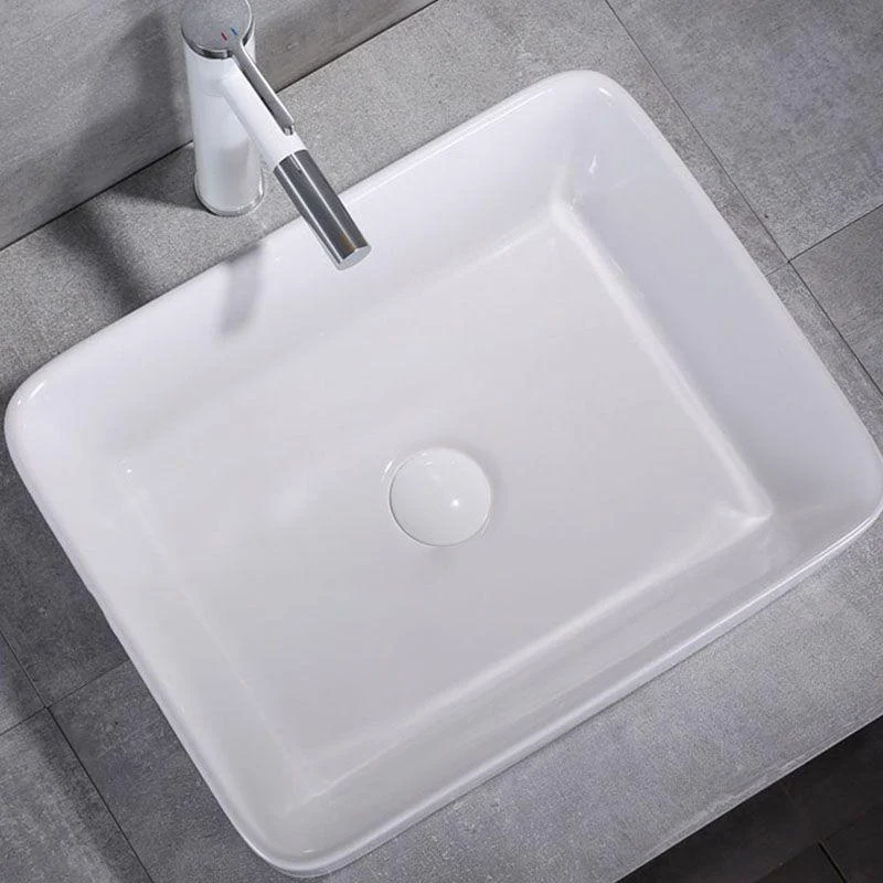 Porcelain Bathroom Sink Contemporary Simple Vessel Bathroom Sink -Bathlova