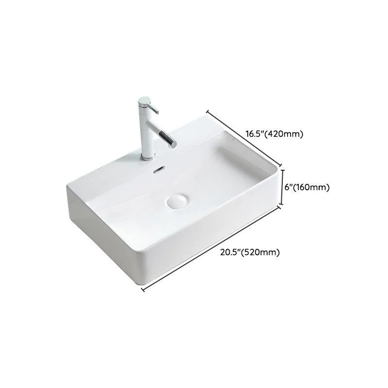 Porcelain Bathroom Sink Contemporary Simple Vessel Bathroom Sink -Bathlova