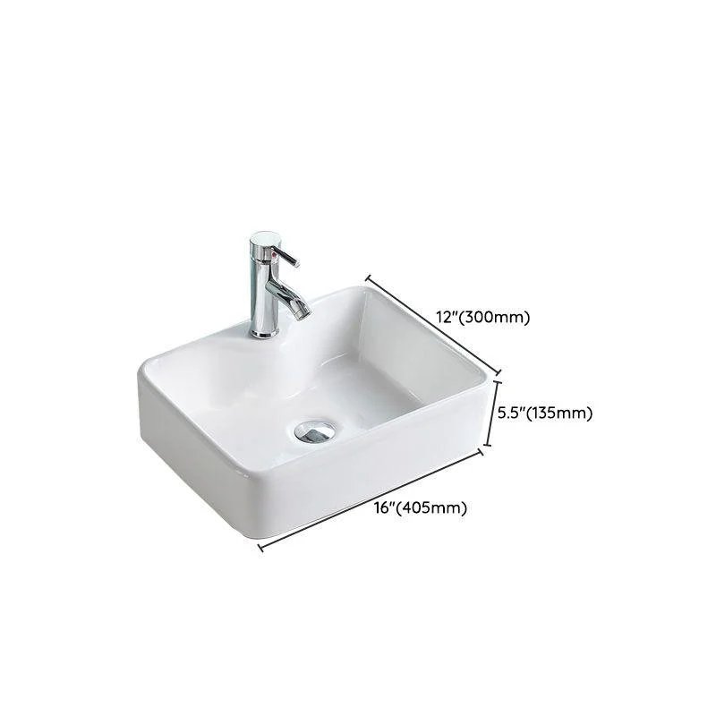 Porcelain Bathroom Sink Contemporary Simple Vessel Bathroom Sink -Bathlova