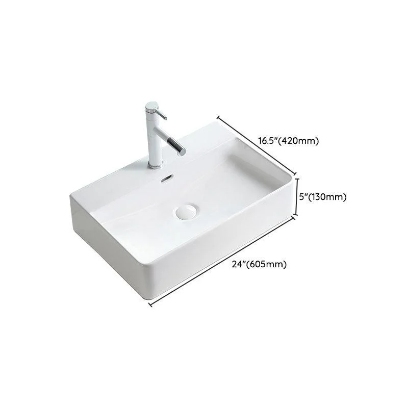 Porcelain Bathroom Sink Contemporary Simple Vessel Bathroom Sink -Bathlova