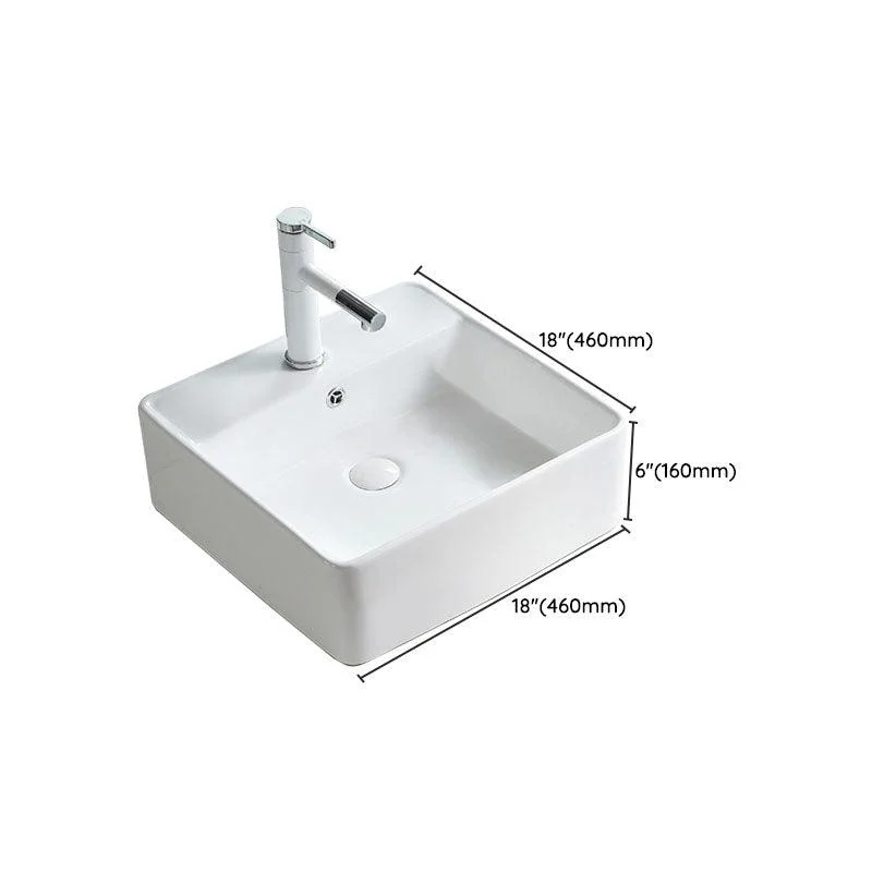 Porcelain Bathroom Sink Contemporary Simple Vessel Bathroom Sink -Bathlova