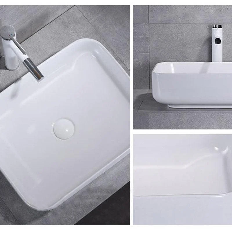 Porcelain Bathroom Sink Contemporary Simple Vessel Bathroom Sink -Bathlova