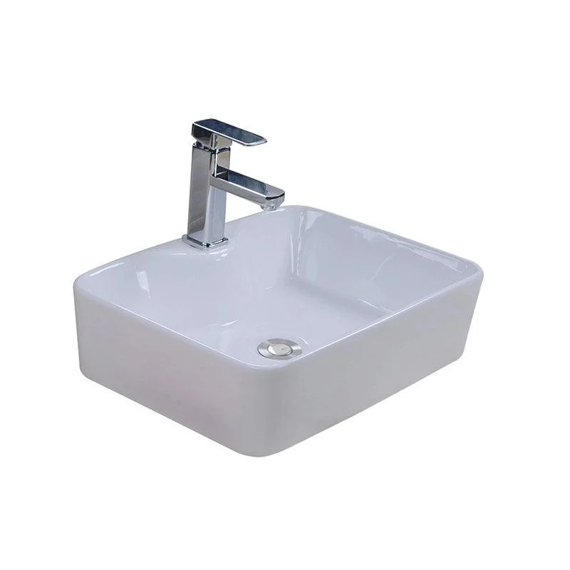 Porcelain Bathroom Sink Contemporary Simple Vessel Bathroom Sink -Bathlova