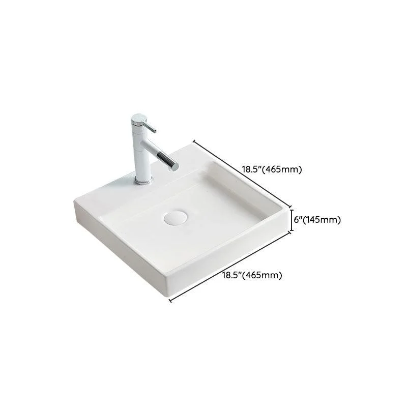 Porcelain Bathroom Sink Contemporary Simple Vessel Bathroom Sink -Bathlova