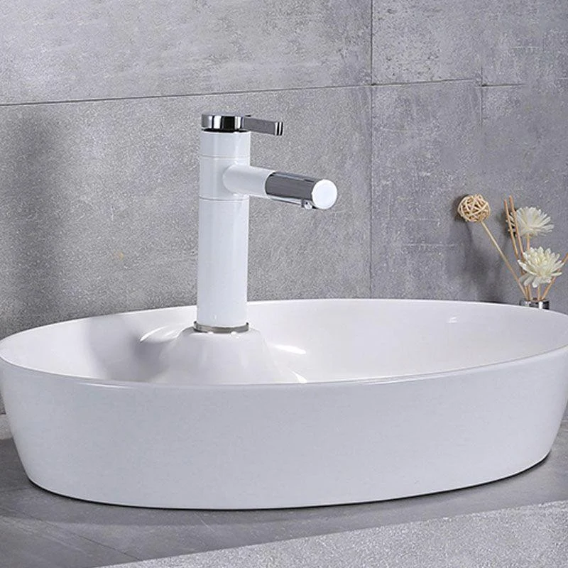 Porcelain Bathroom Sink Contemporary Simple Vessel Bathroom Sink -Bathlova