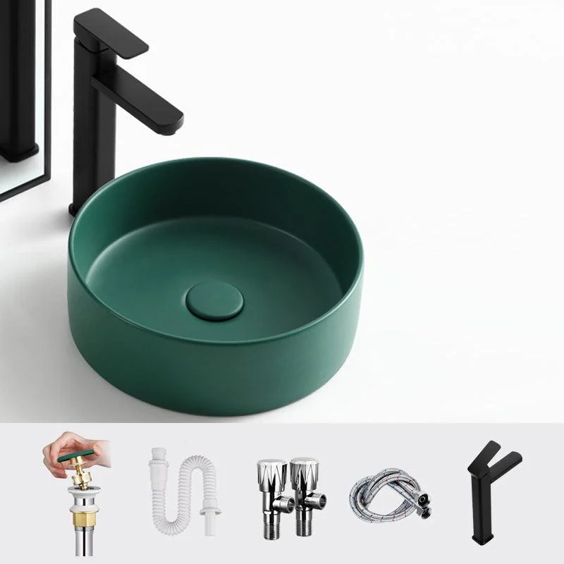 Porcelain Green and Grey Trough Bathroom Sink Modern Trough Bathroom Sink -Bathlova