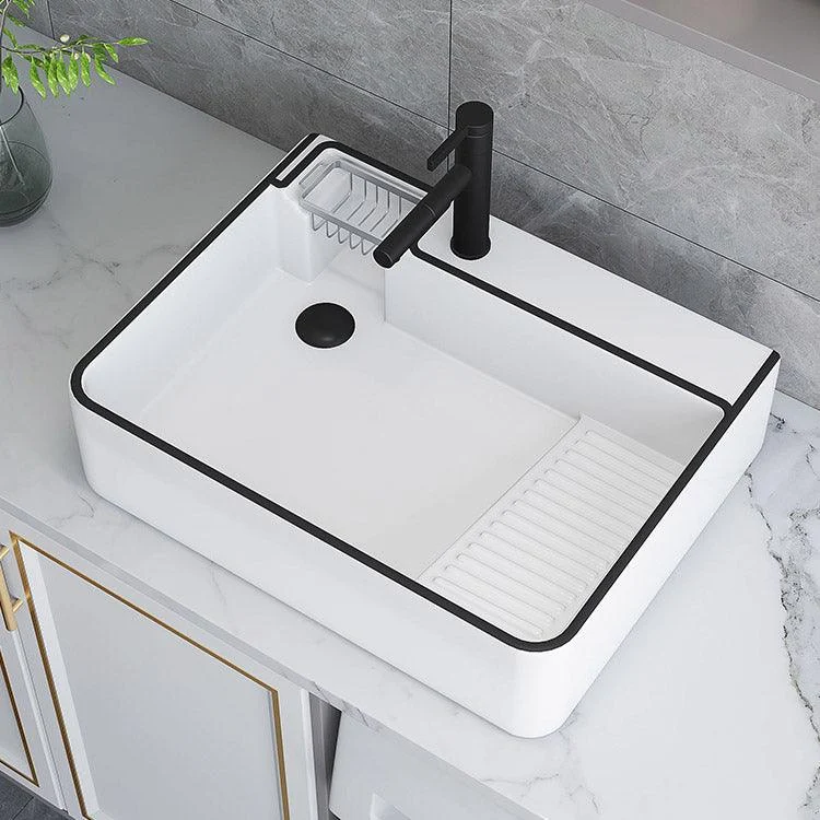 Porcelain Trough Bathroom Sink Traditional Trough Bathroom Sink With Basin -Bathlova