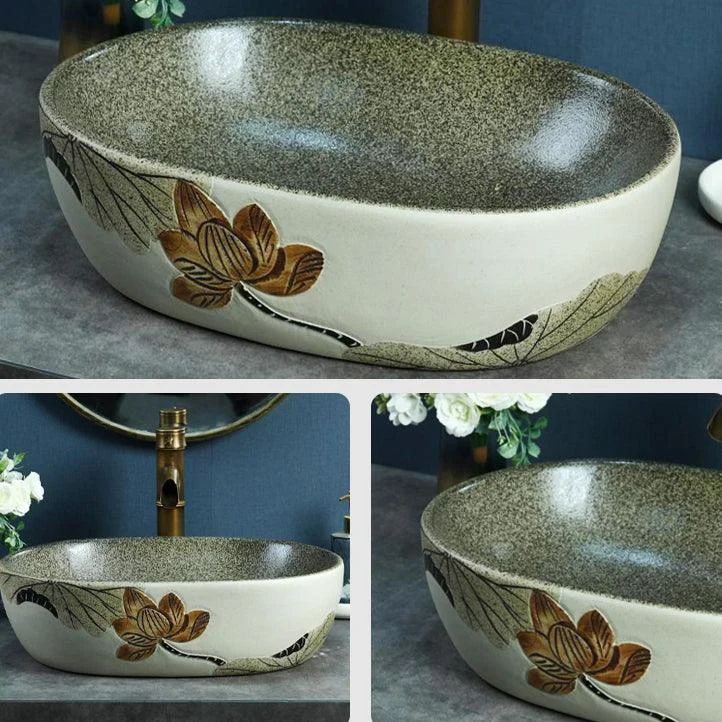 Porcelain Vessel Bathroom Sink Modern No Craftsmanship Vessel Bathroom Sink Only -Bathlova