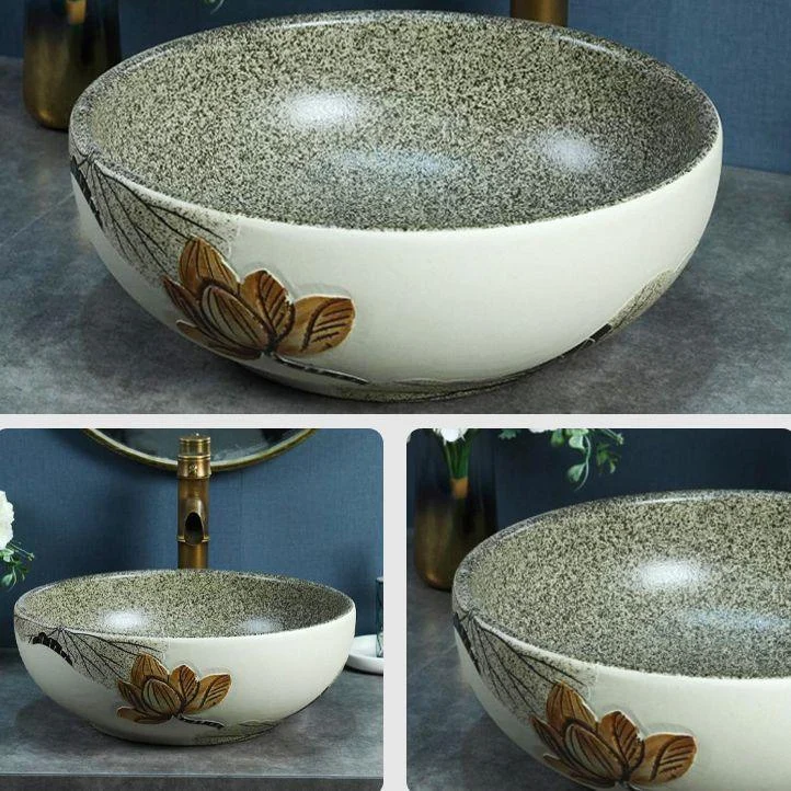 Porcelain Vessel Bathroom Sink Modern No Craftsmanship Vessel Bathroom Sink Only -Bathlova