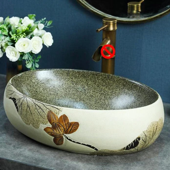 Porcelain Vessel Bathroom Sink Modern No Craftsmanship Vessel Bathroom Sink Only -Bathlova