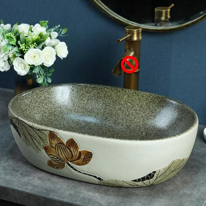 Porcelain Vessel Bathroom Sink Modern No Craftsmanship Vessel Bathroom Sink Only -Bathlova