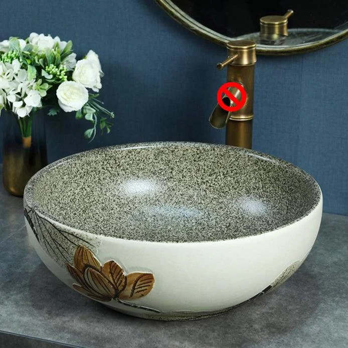 Porcelain Vessel Bathroom Sink Modern No Craftsmanship Vessel Bathroom Sink Only -Bathlova