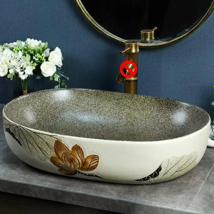 Porcelain Vessel Bathroom Sink Modern No Craftsmanship Vessel Bathroom Sink Only -Bathlova