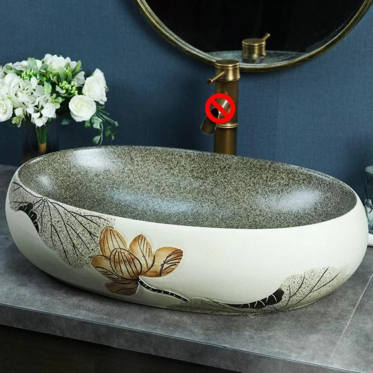 Porcelain Vessel Bathroom Sink Modern No Craftsmanship Vessel Bathroom Sink Only -Bathlova