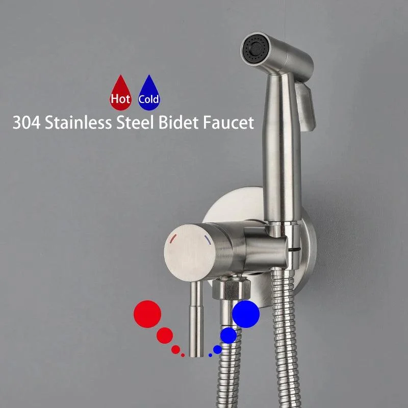 Portable Bidet Sprayer Set Bidet Tap Stainless Steel Bidet Tap -Bathlova