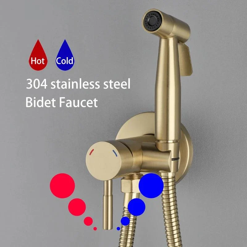 Portable Bidet Sprayer Set Bidet Tap Stainless Steel Bidet Tap -Bathlova