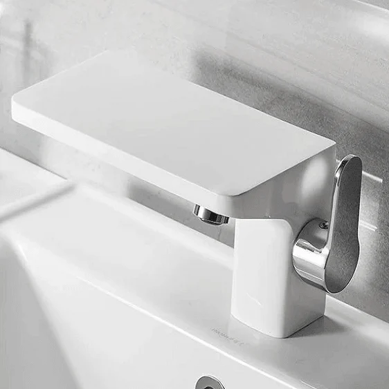 Portia - Porcelain Tap with Mini Shelf -Bathlova