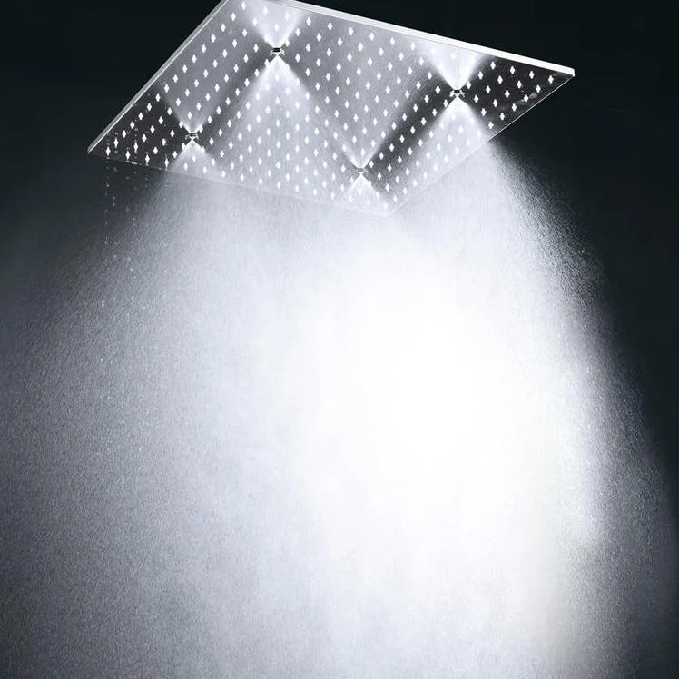 Promising High Flow Stainless Steel Thermostatic LED Shower Head -Bathlova