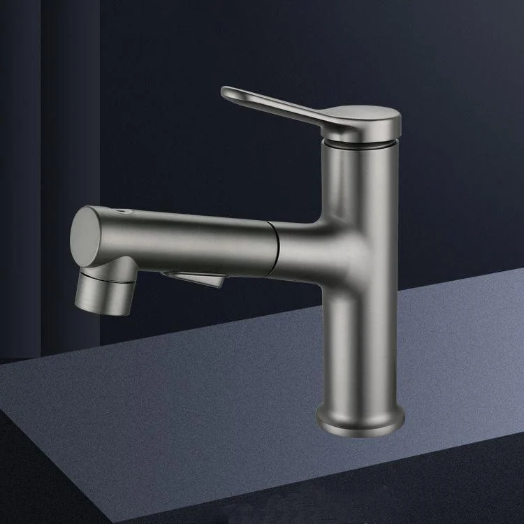 Pull-out Bathroom Sink Tap Brass Contemporary Tap with Water Hose -Bathlova