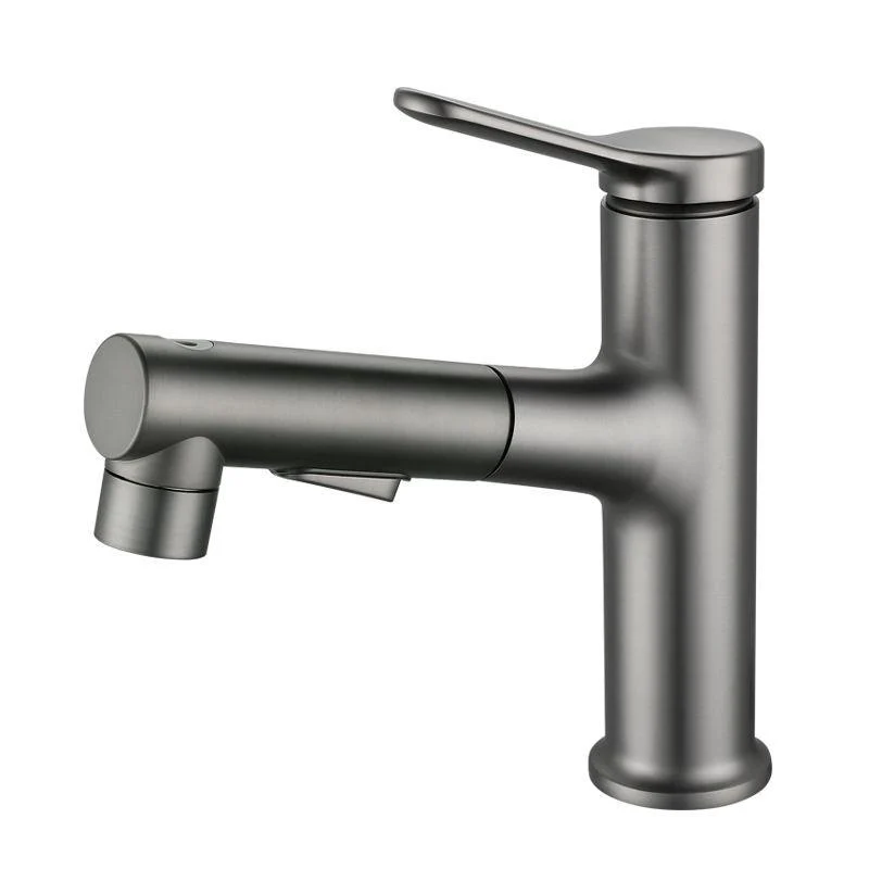 Pull-out Bathroom Sink Tap Brass Contemporary Tap with Water Hose -Bathlova