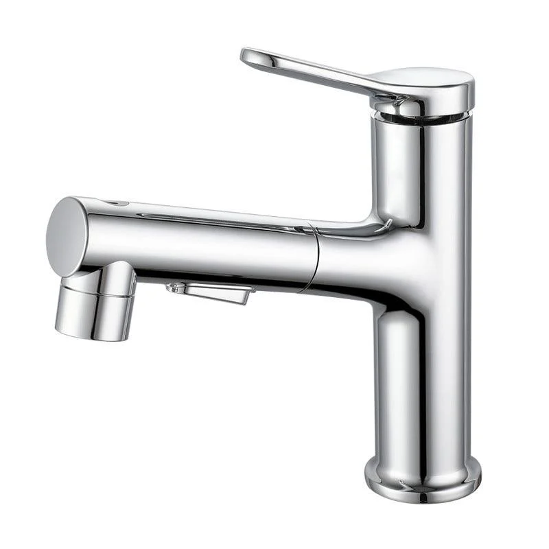 Pull-out Bathroom Sink Tap Brass Contemporary Tap with Water Hose -Bathlova