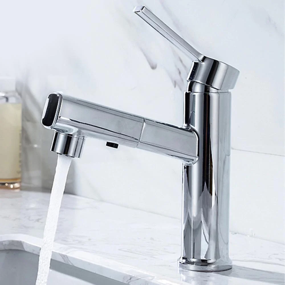 Pull Out Deck Mount Bathroom Basin Tap Mixer Tap -Bathlova