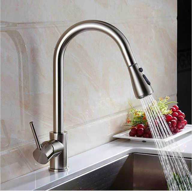 Pull Out Kitchen Sink Mixer Tap 360 Degree Rotation Kitchen Mixer Tap -Bathlova