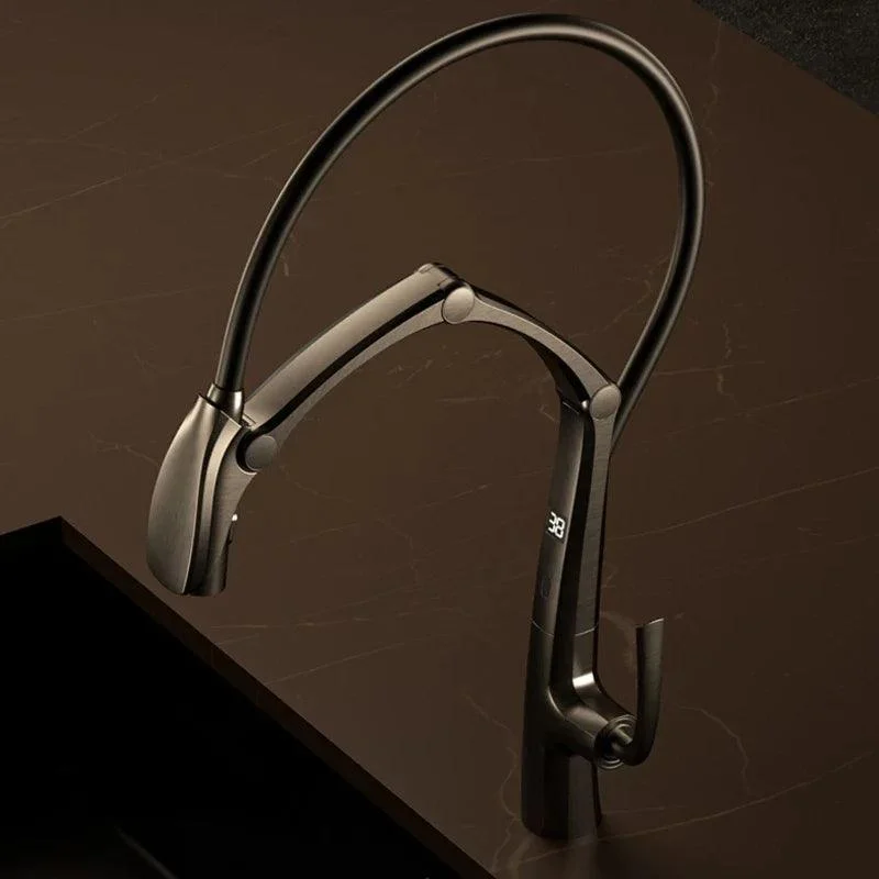 Pull-Out kitchen Tap Digital Display Intelligent Sink Water Tap -Bathlova