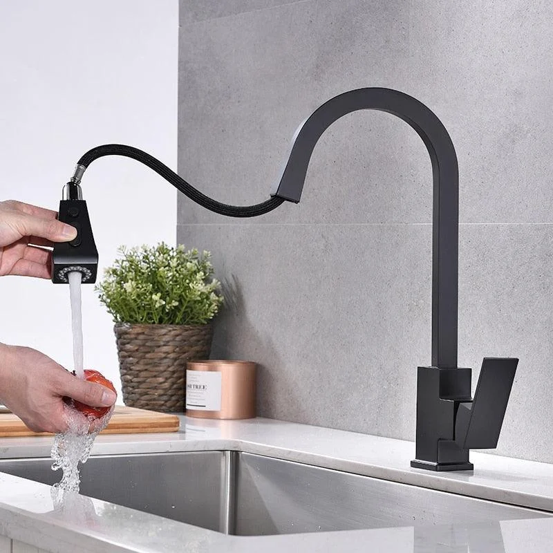 Pull Out Sensor Kitchen Tap Stainless Steel Smart Induction Mixed Tap -Bathlova