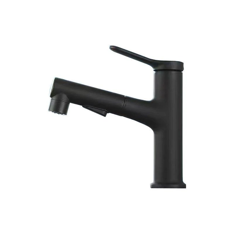 Pull-out Simple Bathroom Sink Tap 1 Hole Single Handle Tap -Bathlova