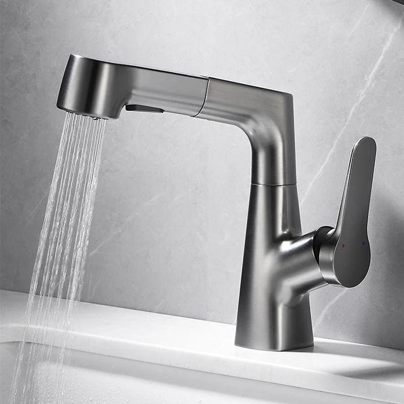 Pull-out Vessel Tap Contemporary Sink Tap with One Lever Handle -Bathlova