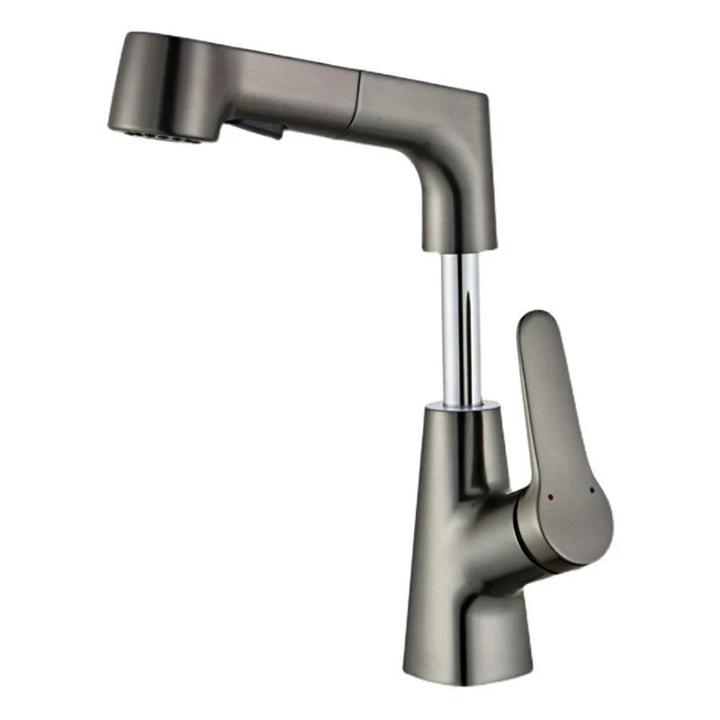 Pull-out Vessel Tap Contemporary Sink Tap with One Lever Handle -Bathlova