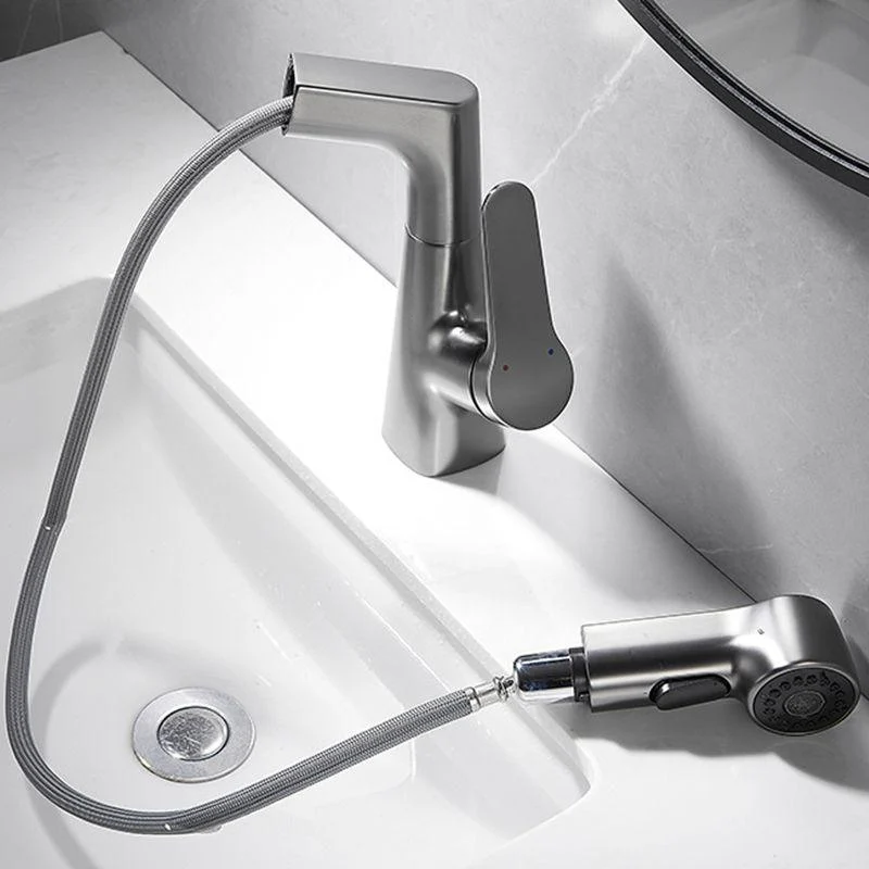 Pull-out Vessel Tap Contemporary Sink Tap with One Lever Handle -Bathlova