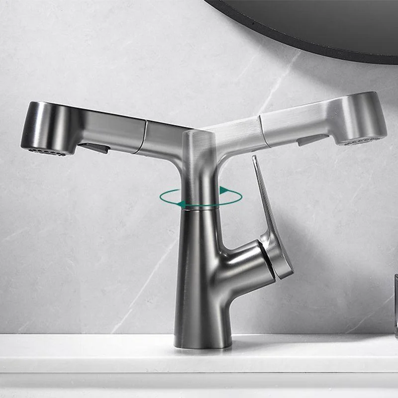 Pull-out Vessel Tap Contemporary Sink Tap with One Lever Handle -Bathlova