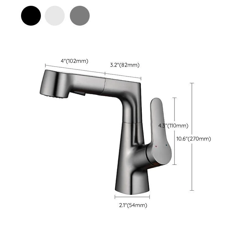 Pull-out Vessel Tap Contemporary Sink Tap with One Lever Handle -Bathlova