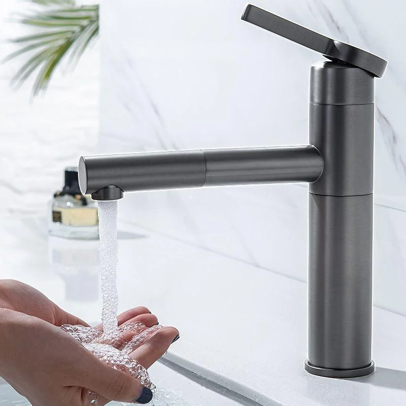 Pull-out Vessel Tap Modern Style Tap with One Lever Handle -Bathlova