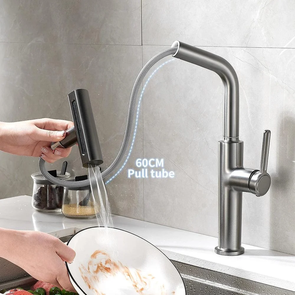 Pull Out Waterfall Stream Sprayer Head Kitchen Sink Water Tap -Bathlova