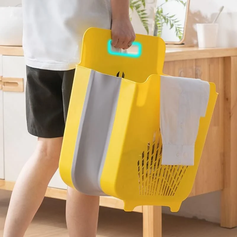 Punch-Free Collapsible Laundry Basket -Bathlova