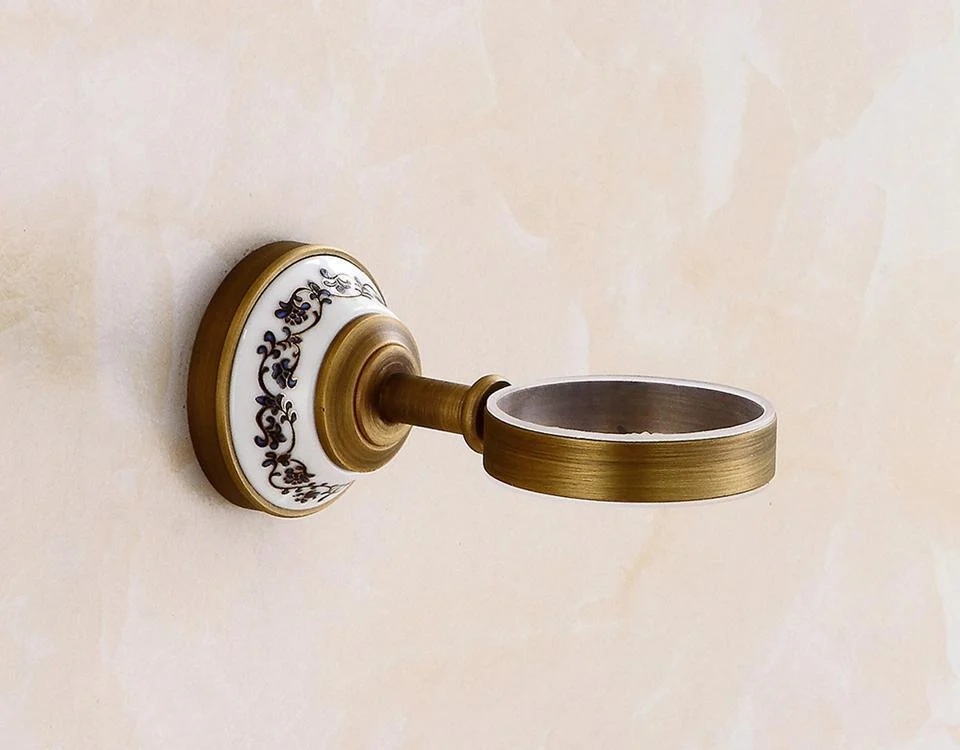 Pure Copper Ceramic Soap Holder Bathroom Accessory -Bathlova