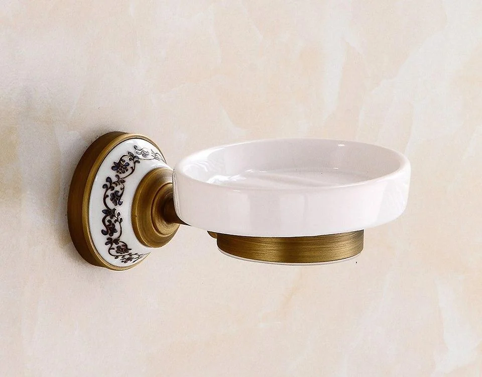 Pure Copper Ceramic Soap Holder Bathroom Accessory -Bathlova