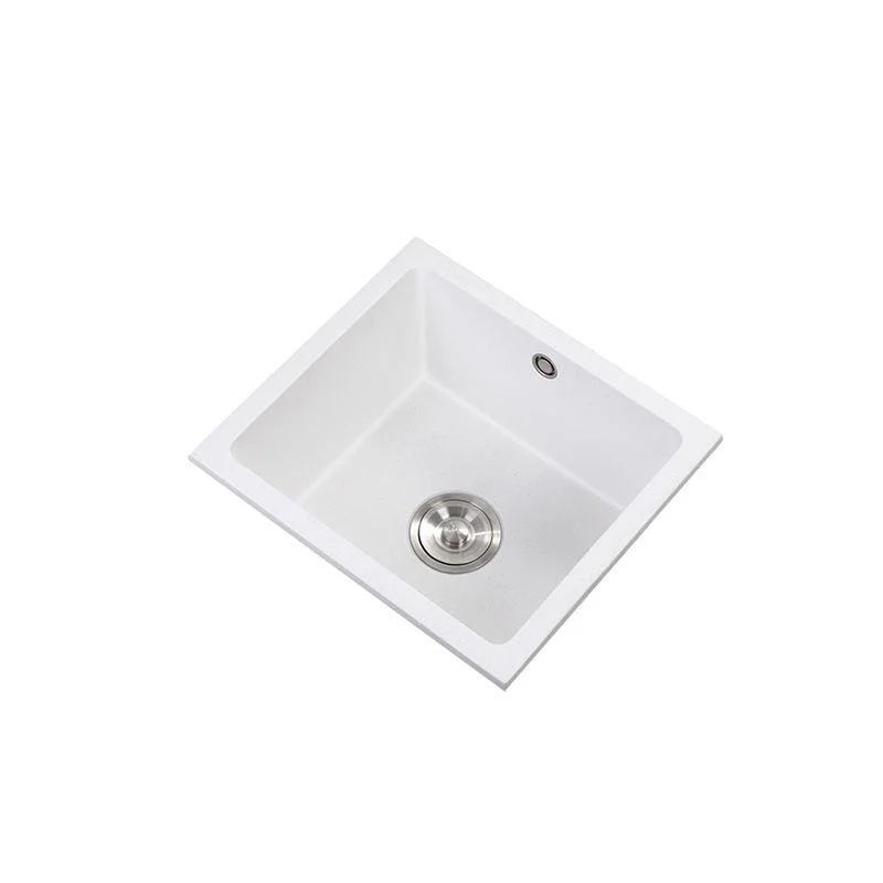 Quartz Kitchen Sink Contemporary Rectangular Shape Kitchen Sink with 1-Bowl -Bathlova