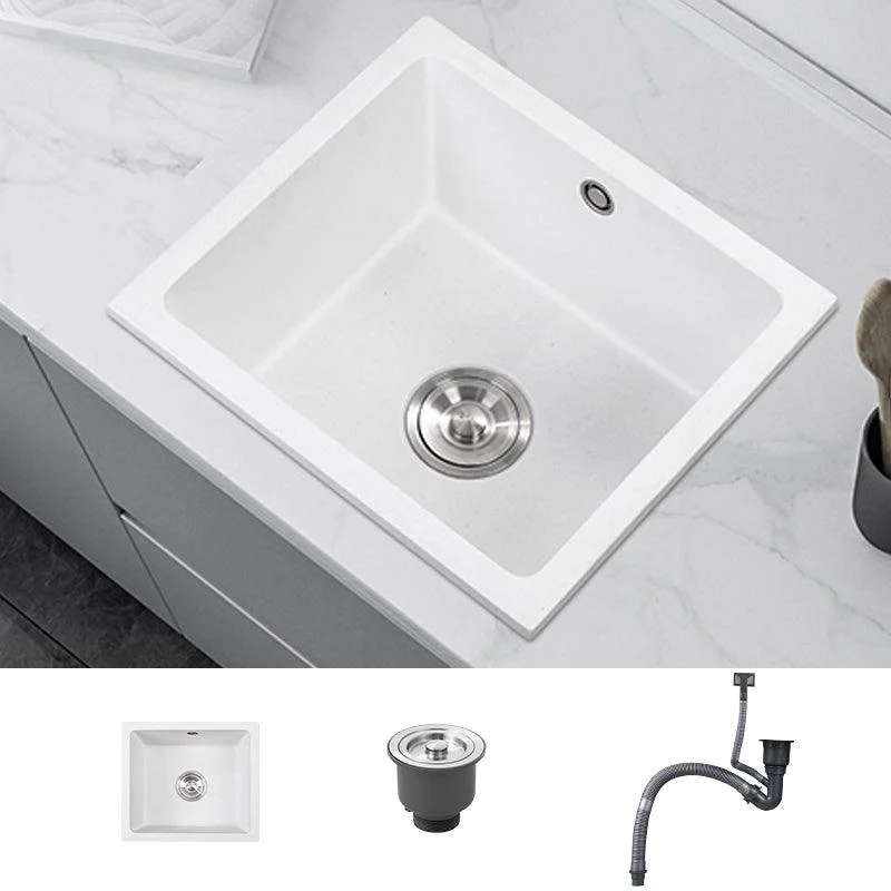 Quartz Kitchen Sink Contemporary Rectangular Shape Kitchen Sink with 1-Bowl -Bathlova