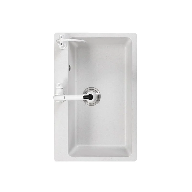 Quartz Kitchen Sink Contemporary Undermount Kitchen Sink with Rectangular Shape -Bathlova