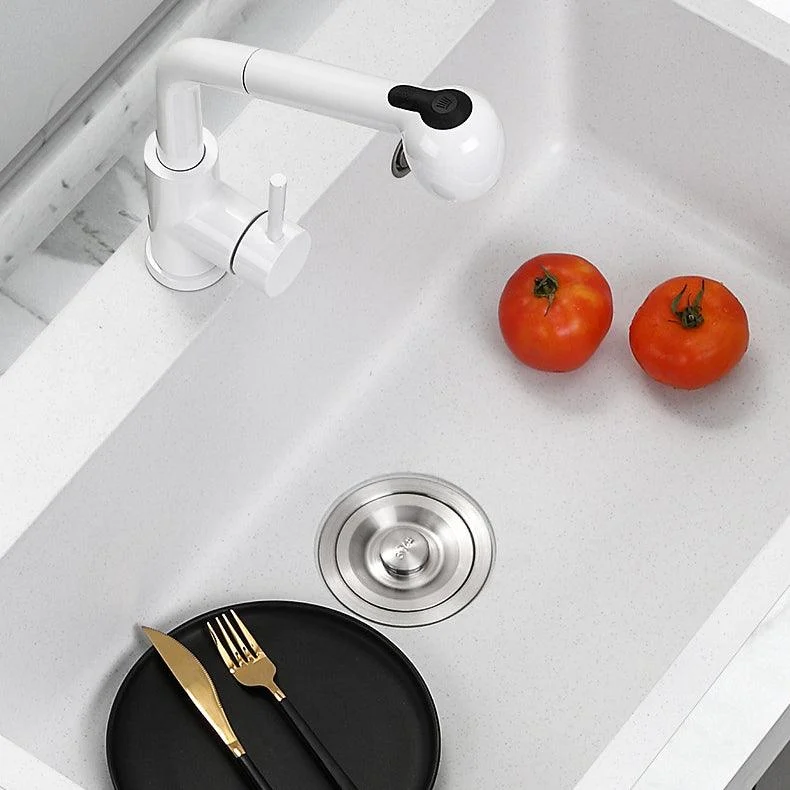 Quartz Kitchen Sink Contemporary Undermount Kitchen Sink with Rectangular Shape -Bathlova